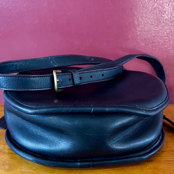 Vintage 80s 90s Coach Chester Canteen style Purse Bag black Leather Made in USA - Picture 6 of 11